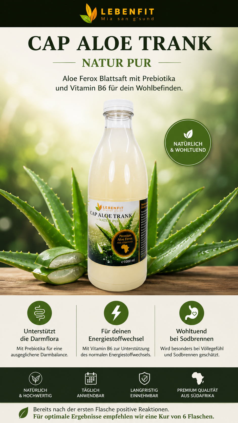 KAP ALOE Trank NATUR 1 Liter